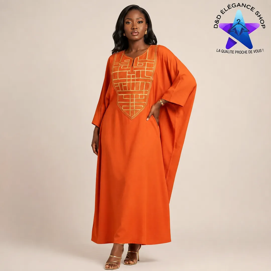 [ROB-BOU-CIV-0017] ROBE  BOUBOU COTE D'IVOIRE 001 (XL, VERTE)