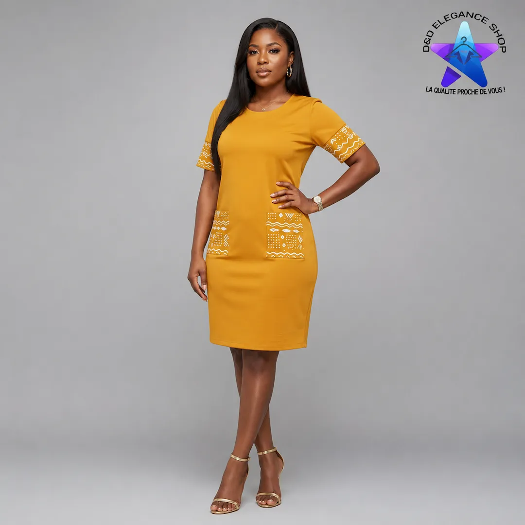 [ROB-COU-CIV-0131] ROBE COURTE COTE D'IVOIRE 011 (XL)