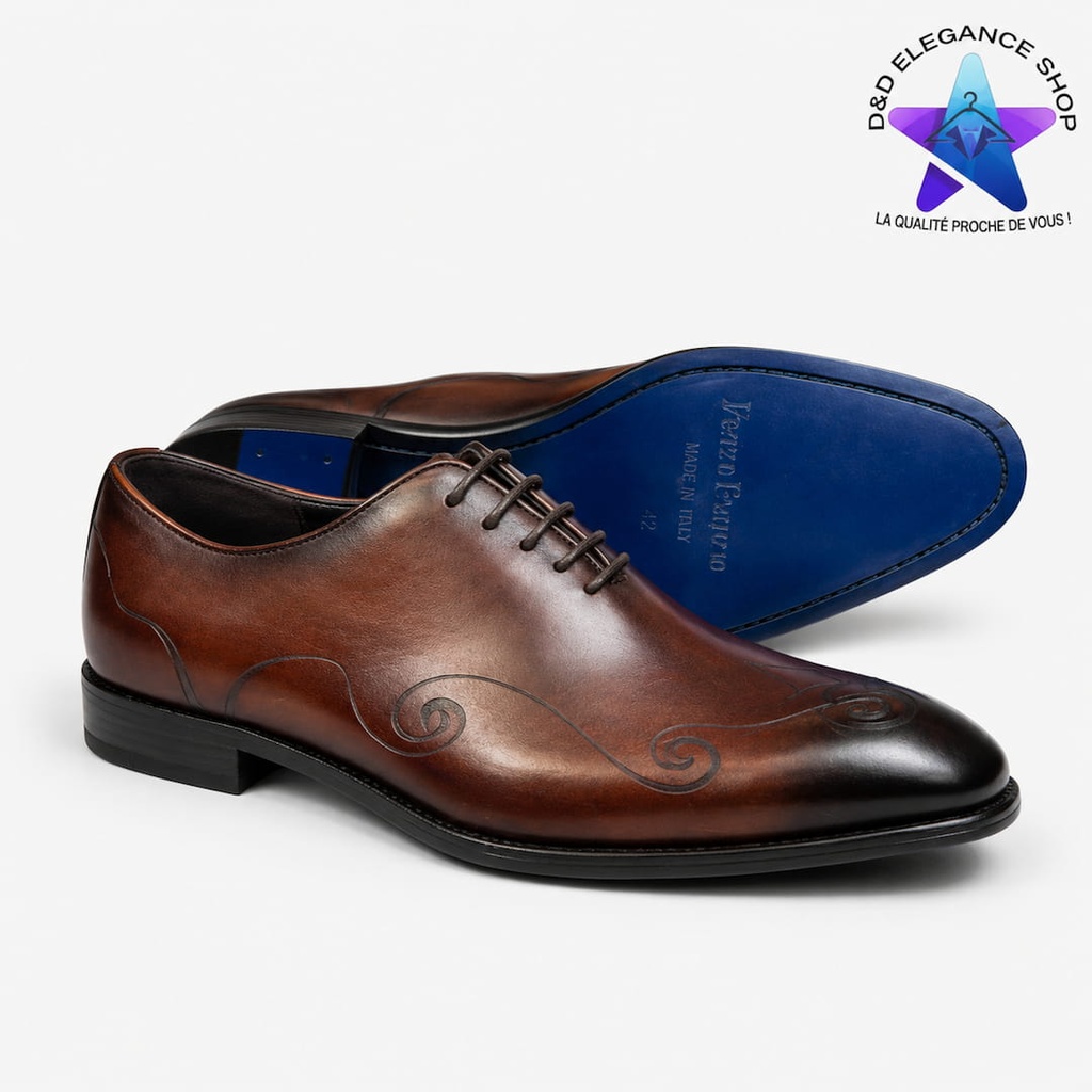 [CHA-SOU-OXF-0123] SOULIERS  OXFORD (RICHELIEU) 005 (MARRON, 40)