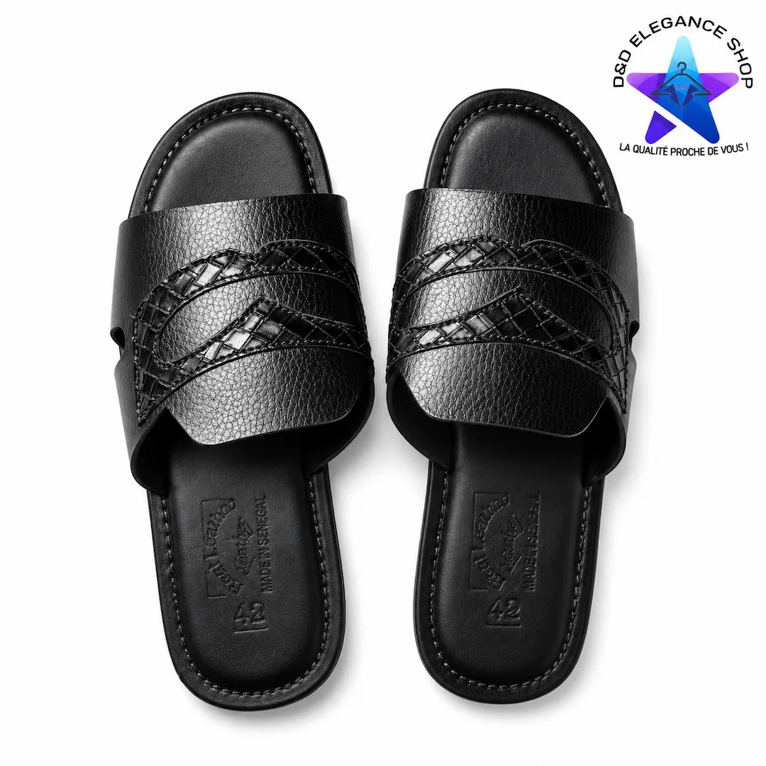 [CHA-CPF-GHA-0079] CLAQUETTES PETIT-FORMAT GHANA 006 (MARRON, 40)