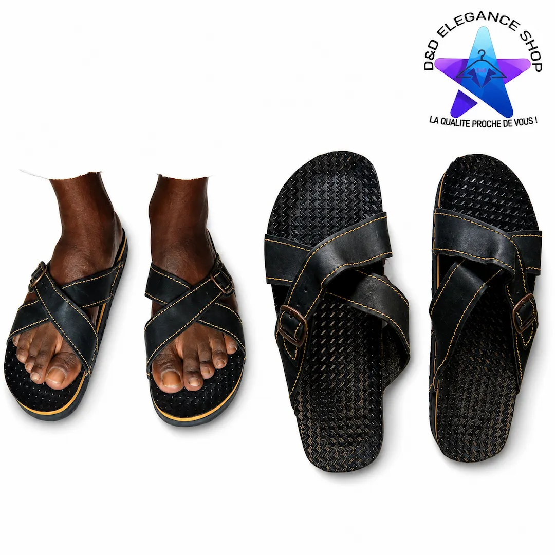 [CHA-CPF-GHA-0115] CLAQUETTES PETIT-FORMAT GHANA 009 (MARRON, 40)
