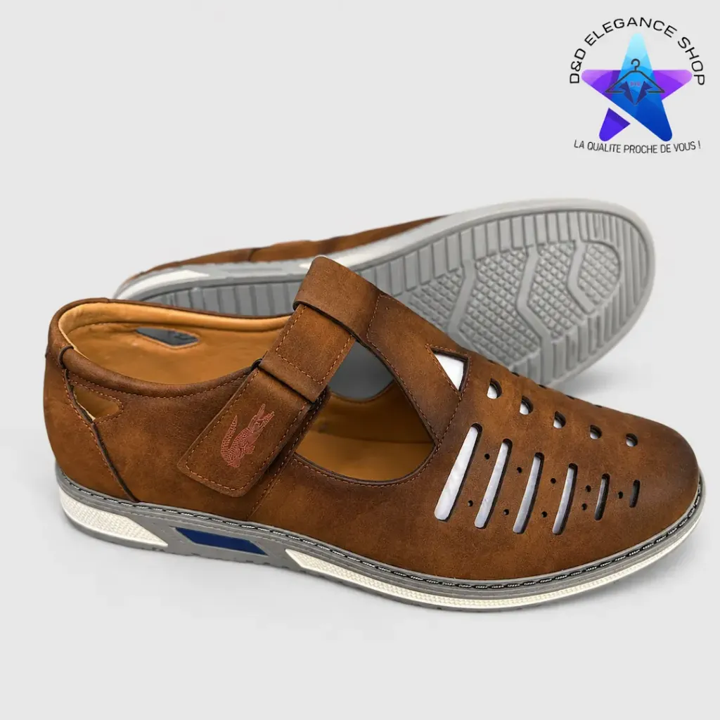 [CHA-SAN-LUX-0043] SANDALES  LUXE 003 (MARRON, 40)
