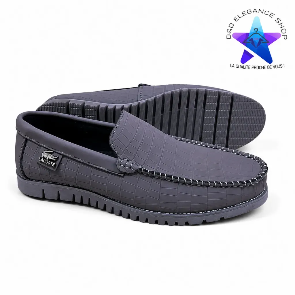 MOCASSINS EN CUIR 005 (GRIS ANTHRACITE, 40)