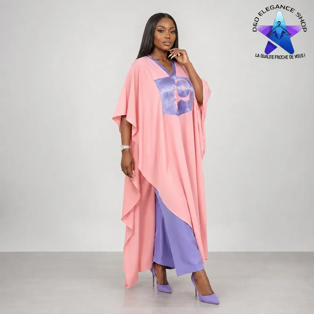 ROBE PANTALON COTE D'IVOIRE 005 (XL, ROSE)