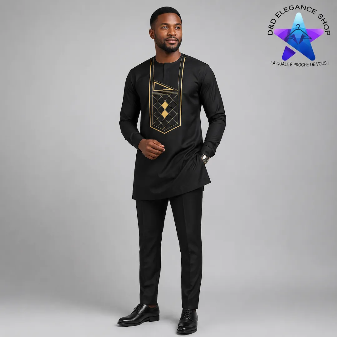 ENSEMBLE TUNIQUE 2 PIECES HOMME COTE D'IVOIRE  014