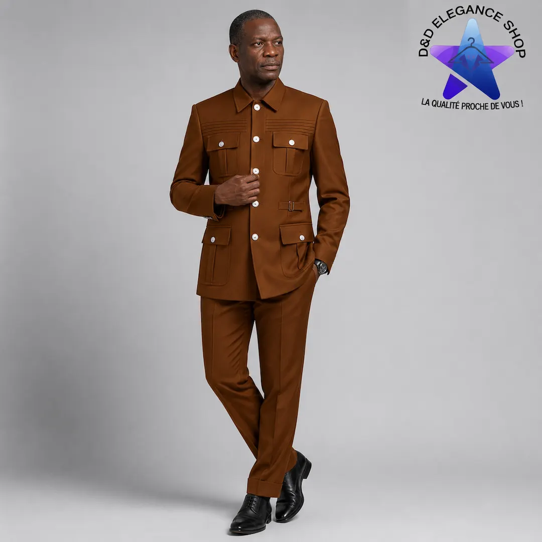 COSTUME ABACOST HOMME 003 (44/28 (XS), KAKI, LONGUE)