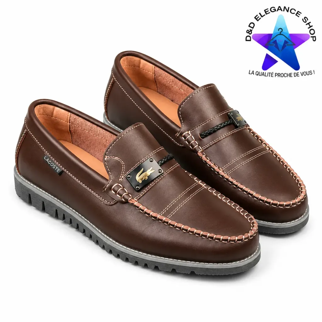 MOCASSINS EN CUIR 004 (MARRON, 40)