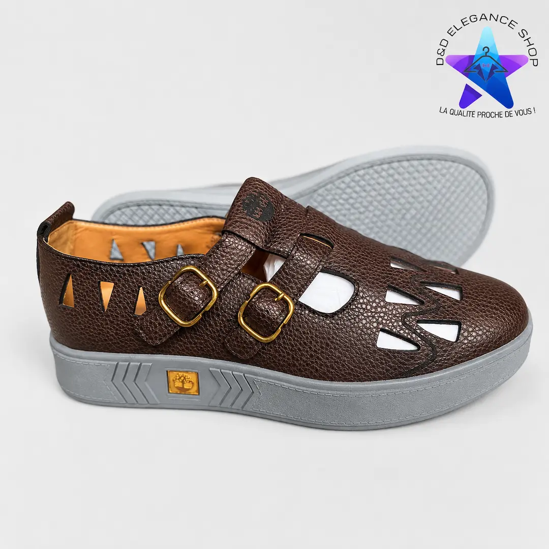 SANDALES  LUXE 004 (CHOCOLAT, 40)