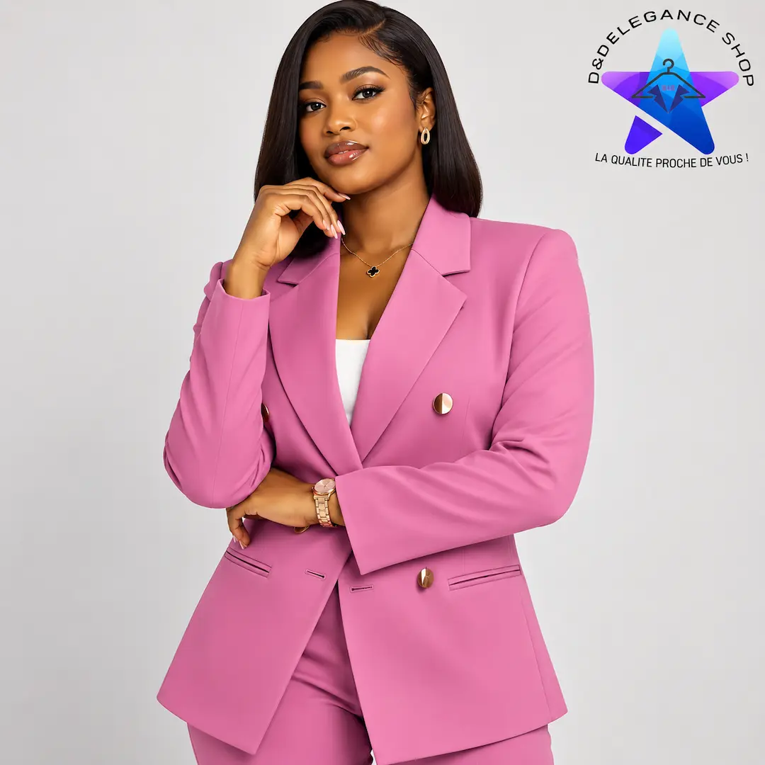 [BLA-FEM-0141] BLAZER FEMME 001 (ROSE-VIOLACE, 44 (XS))