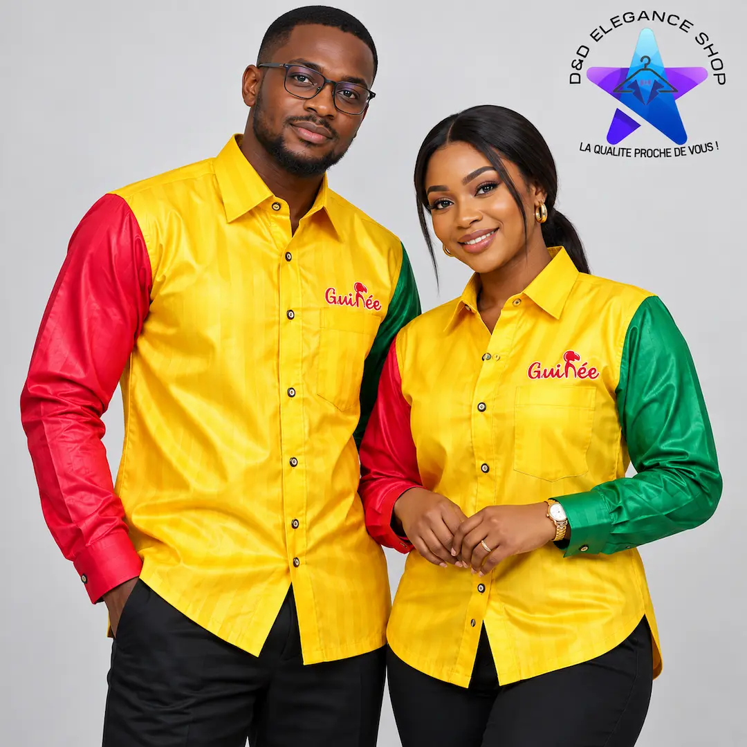 [CHE-IND-VIP-0011] CHEMISE  INDEPENDANCE  MANCHE LONGUE VIP-BAZIN GUINEE 001 (XL)